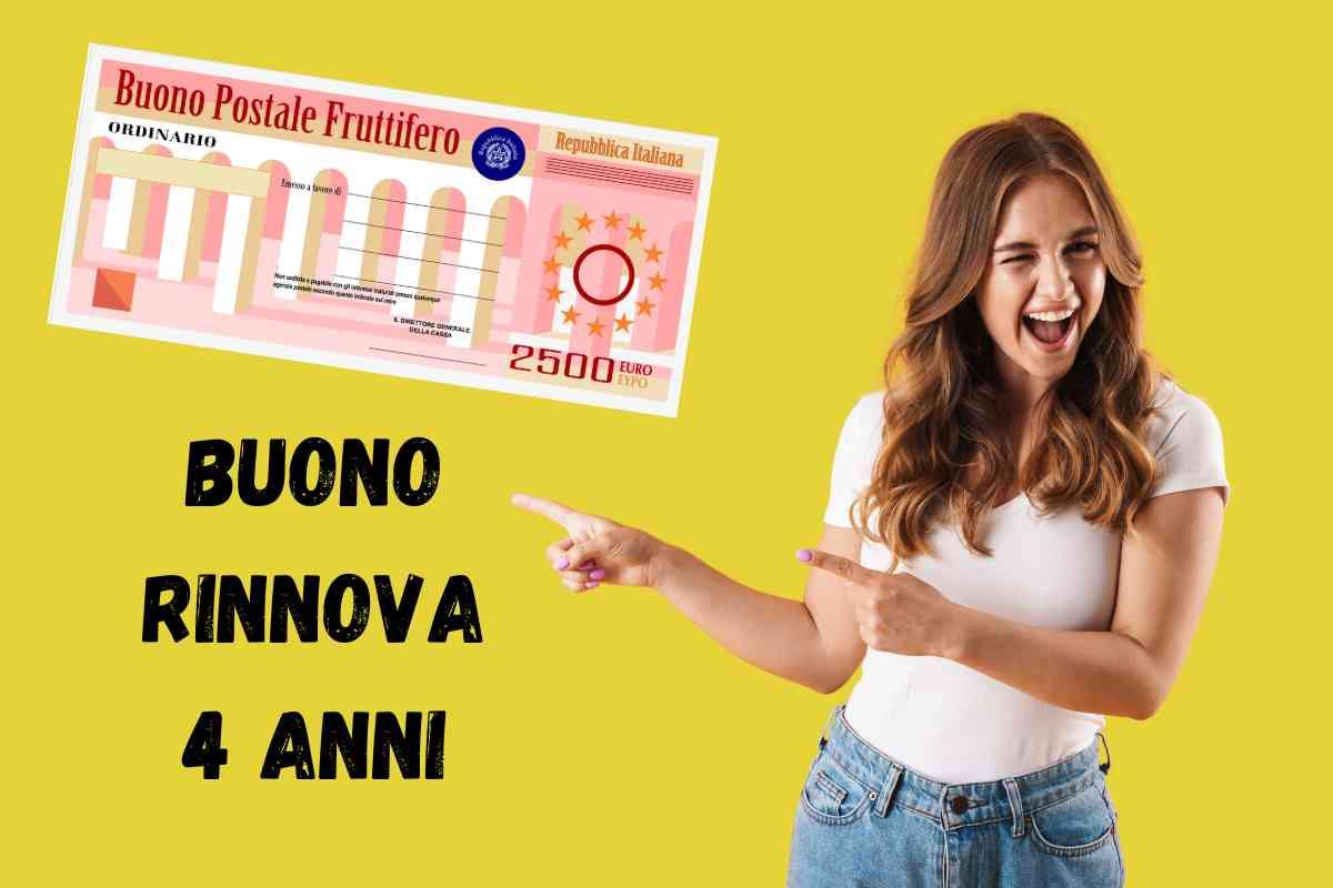 buono postale rinnova 4 anni