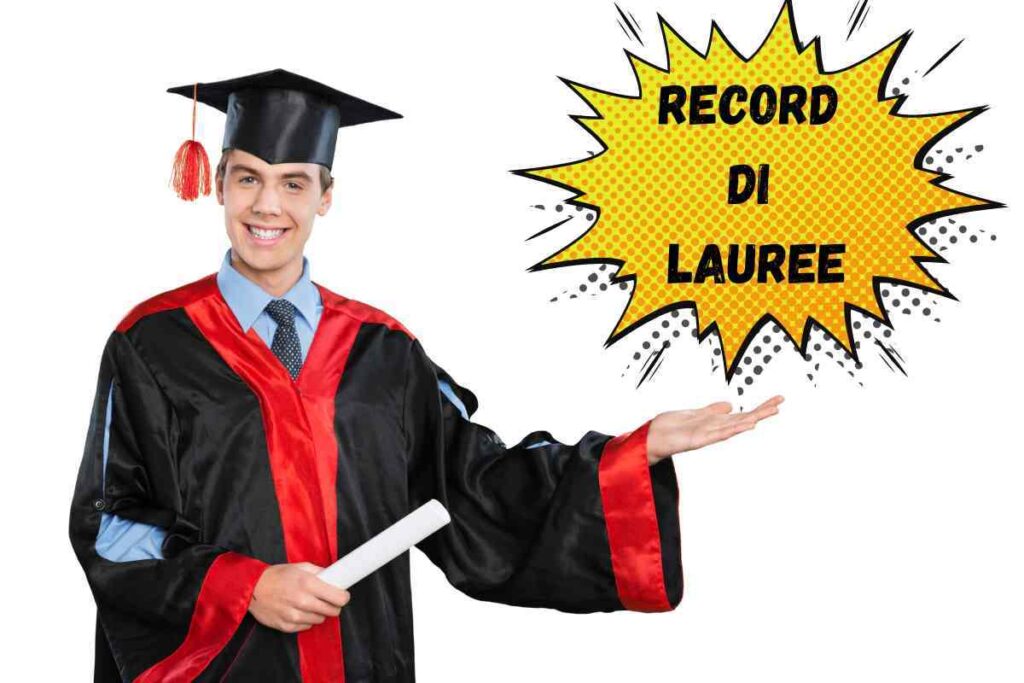 uomo con record di lauree